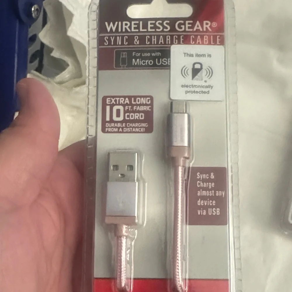 USB Charging Cable Set - Pink and Purple